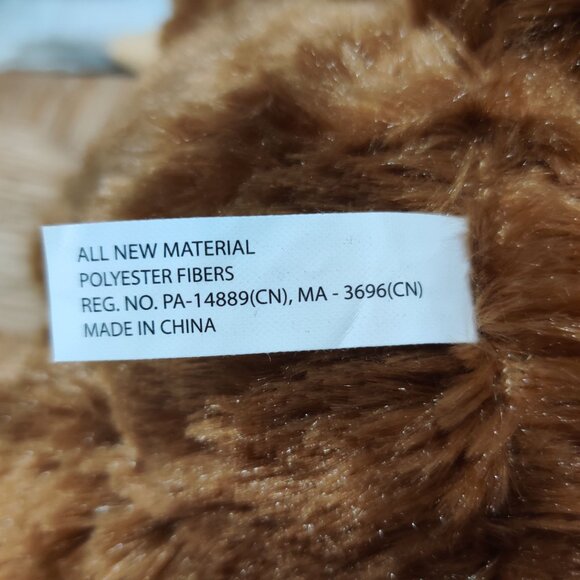 Midwood Brands Plush Monkey Stuffed Animal Brown Red Bow Banana Toy Cuddly 9" - Picture 6 of 7